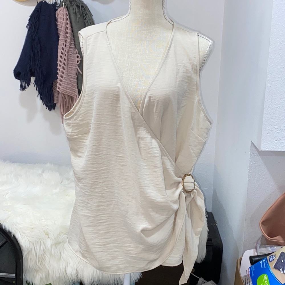 Off-white cross front tank